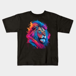 Colorful Lion Art Kids T-Shirt